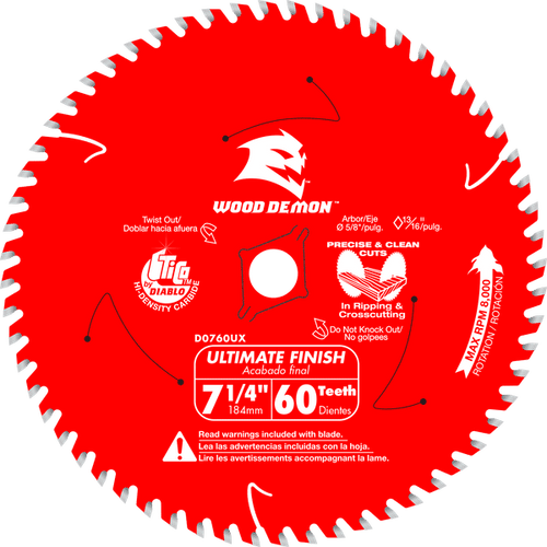 Diablo Wood Demon™ Ultimate Finish Carbide Saw Blade for Wood